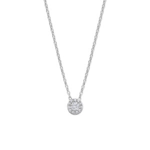 collier zirkonia 41 - 43 - 45 cm zilver gerhodineerd