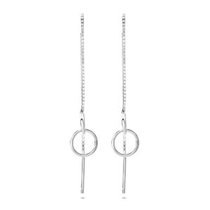 doortrekoorbellen ringetjes 95 mm zilver gerhodineerd