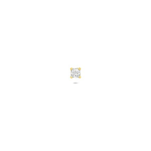 flat back piercing zirkonia 2,5 mm 14K geelgoud