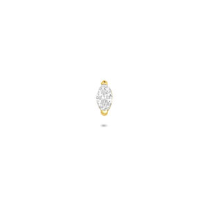 flat back piercing zirkonia 5,5 mm 14K geelgoud