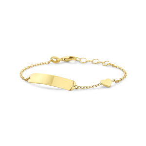 graveerarmband hartje 11 + 2 cm 14K geelgoud