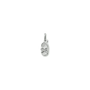 hanger babyschoen 12 mm zilver gerhodineerd