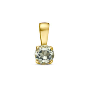 hanger groen amethist 9 mm 14K geelgoud