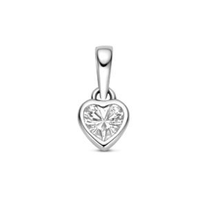 hanger hartje zirkonia 6,5 mm zilver gerhodineerd
