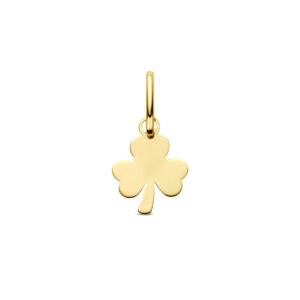 hanger klaver 7 mm 14K geelgoud