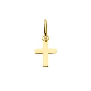 hanger kruis 7,5 mm 14K geelgoud
