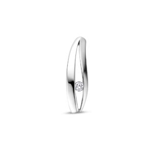 hanger lab grown diamant 0.04ct f vs 18 mm zilver gerhodineerd