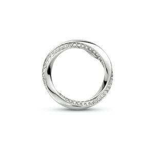 hanger rond zirkonia zilver gerhodineerd