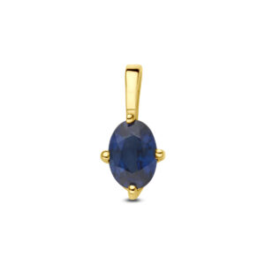 hanger saffier 11,5 mm 14K geelgoud