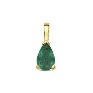 hanger smaragd 10,5 mm 14K geelgoud