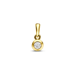 hanger zirkonia 11 mm 14K geelgoud
