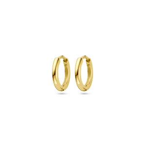 klapoorringen 13 mm 1 micron zilver verguld (geel)