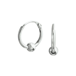 klapoorringen bol zilver gerhodineerd
