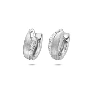 klapoorringen poli/mat 15,5 mm zilver gerhodineerd