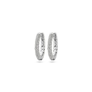 klapoorringen zirkonia zilver gerhodineerd