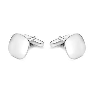 manchetknoppen 16,5 mm zilver gerhodineerd
