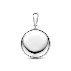 medaillon 12,5 mm zilver gerhodineerd