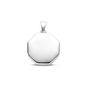 medaillon 16 mm zilver gerhodineerd