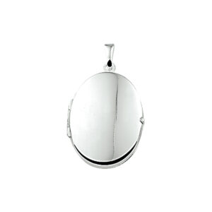 medaillon zilver wit