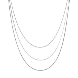 multi-collier 40,5 + 5 cm zilver gerhodineerd