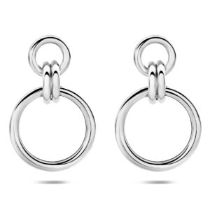 oorhangers 32 mm zilver gerhodineerd