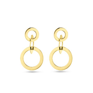 oorhangers cirkels 14K geelgoud