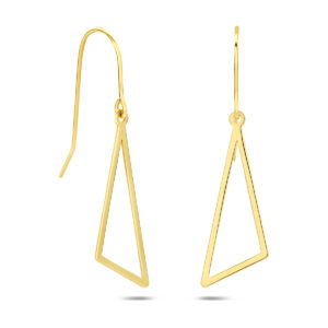 oorhangers driehoek franse haak 26,5 mm 14K geelgoud