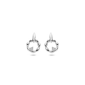 oorhangers zirkonia 11 mm zilver gerhodineerd
