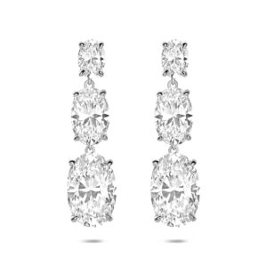 oorhangers zirkonia 35 mm zilver gerhodineerd