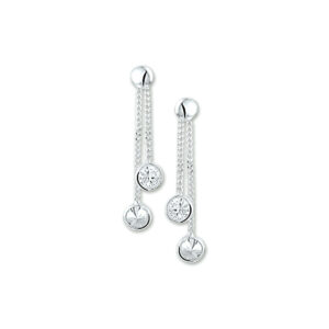 oorhangers zirkonia zilver gerhodineerd