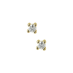 oorknoppen diamant h p1 14K geelgoud