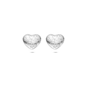 oorknoppen gescratcht 7,5 mm zilver gerhodineerd