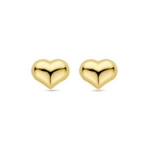 oorknoppen hartje 5,5 mm 14K geelgoud