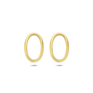 oorknoppen ovaal 25 mm 14K geelgoud