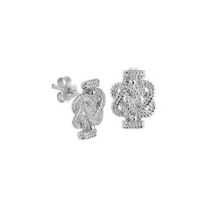 oorknoppen surinaamse mattenklopper zilver gerhodineerd
