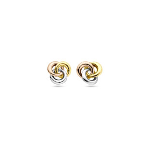 oorknoppen tricolor 7 mm 14K tricolor goud