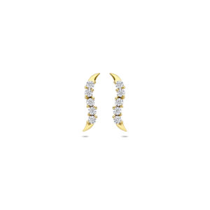 oorknoppen zirkonia 14K geelgoud