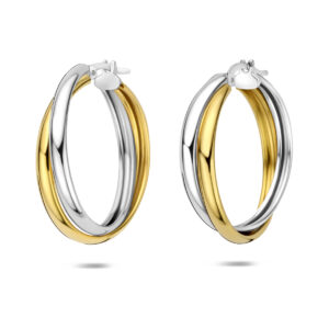 oorringen 27,5 mm 1 micron zilver verguld (geel/rhodium)