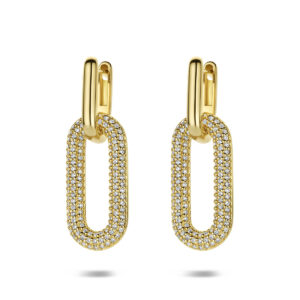 oorringen diamant 0.71ct (2x 0.355ct) h si 22 mm 14K geelgoud