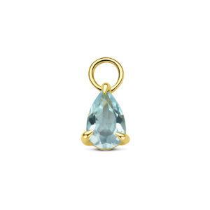 oorringhanger topaas 9,5 mm 14K geelgoud