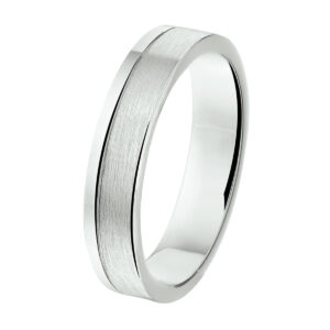 ring a101 - 4,5 mm - zonder cz zilver gerhodineerd