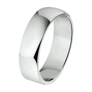 ring a106 - 6 mm - zonder cz zilver gerhodineerd