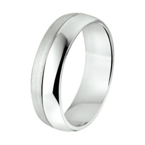 ring a205 - 6 mm - zonder cz zilver gerhodineerd