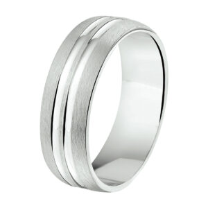 ring a211 - 6,5 mm - zonder cz zilver gerhodineerd