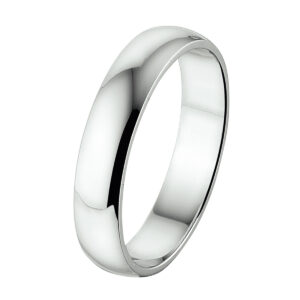ring a414 - 4 mm - zonder steen 14K witgoud
