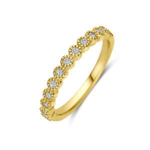 ring diamant 0.18ct h si 14K geelgoud