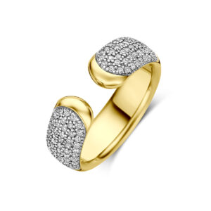 ring diamant 0.46ct h si 14K geelgoud