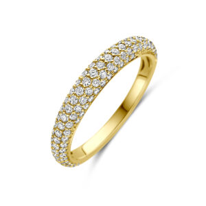ring diamant 0.79ct h si 14K geelgoud