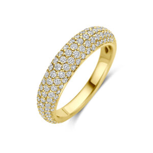 ring diamant 1.18ct h si 14K geelgoud