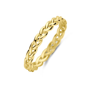 ring gevlochten 14K geelgoud